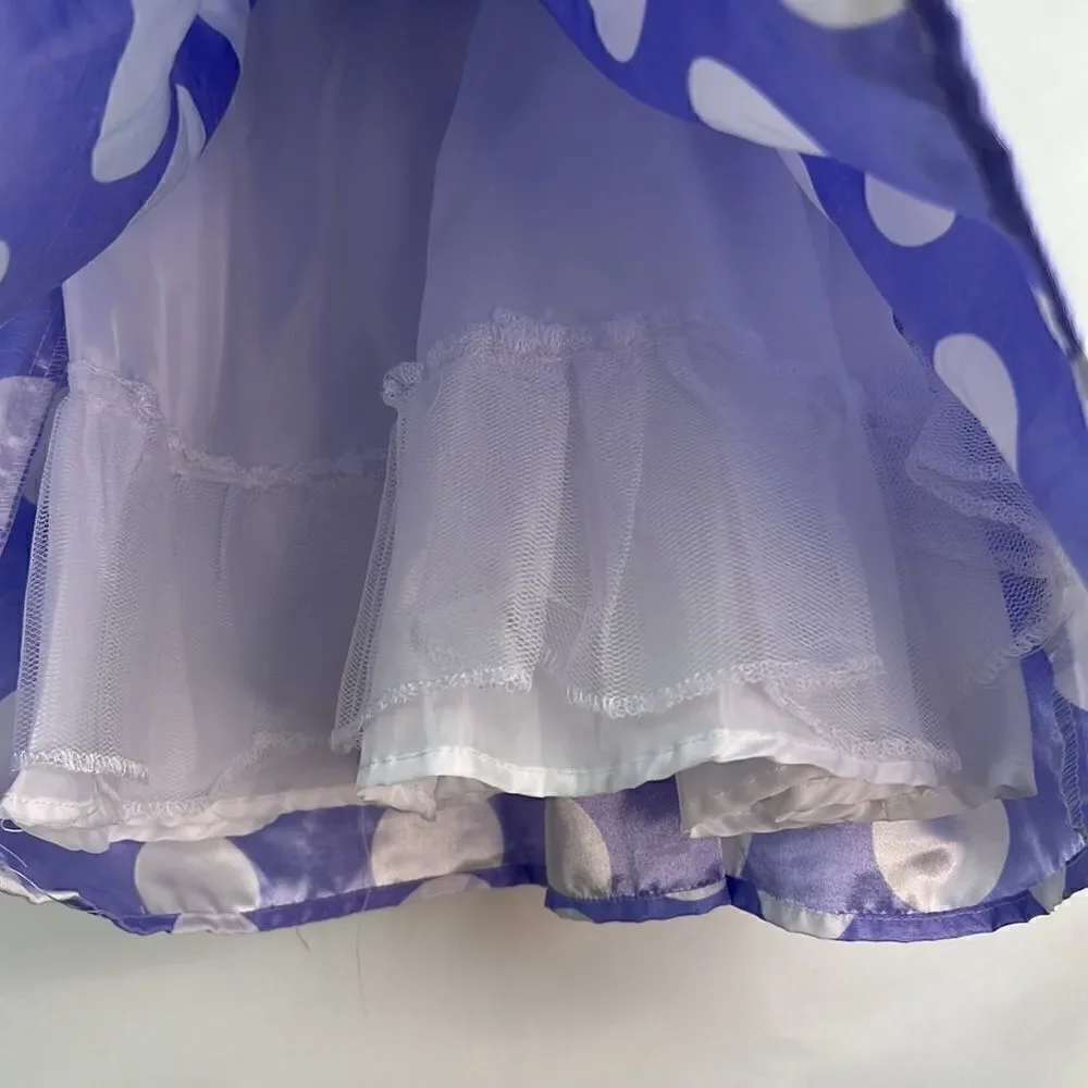 Rare Editions Purple and White polka dot Party Dress